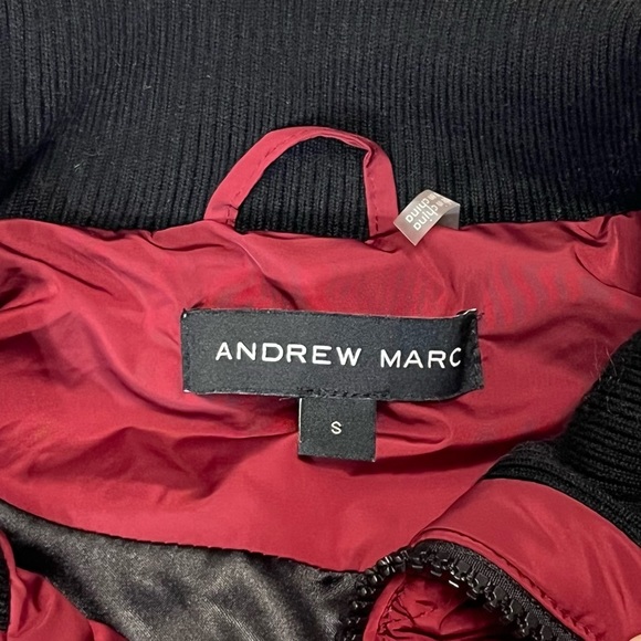 Andrew Marc Puffer Vest Full Zip Burgundy / Maroon Red Jacket Size Small - Picture 11 of 14